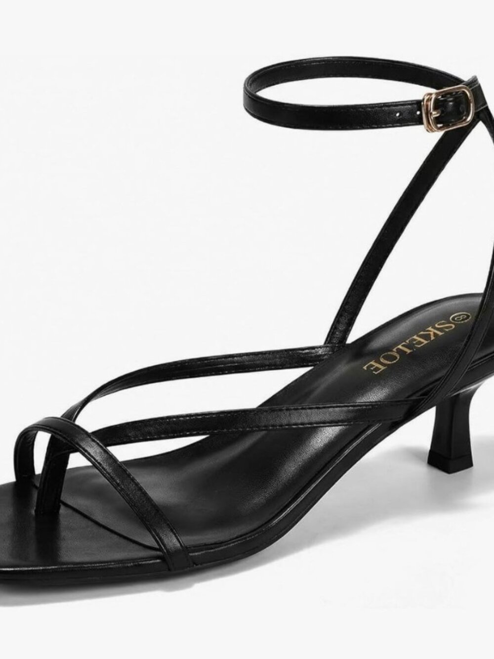 Black Square Kitten Heels